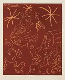 Carnival by Pablo Picasso, 1967, Linocut in colors, on Arches paper, with full margins, sold Oct 2016