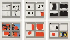 Lettere by Alberto Burri, 1969, The complete set of six screenprints in colors, on C.M. Fabriano paper, with full margins, including justification page,, sold Oct 2016