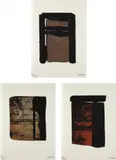 Pierre Soulages, Sur le mur d'en face (On the Opposite Wall), 1979, The complete set of three screenprints in colors, on Arches paper (folded), with full margins, all contained in the original cloth-covered portfolio