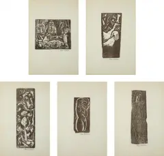 Five Prints by Max Weber by Max Weber, 1956, The complete set of five woodcuts, on Japanese paper, with full margins, all contained in the original textured paper po, offered Oct 2016