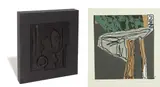 Louise Nevelson, Nevelson's World, 1983, The complete deluxe set comprised of a black polyester-resin multiple, book, and screenprint in colors, on wove paper, with full margins, all contained within the original black linen-covered case