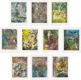 Roberto Matta, Centre noeuds, 1974, The complete set of 10 etchings in colors, on Arches paper, with full margins
