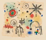 Signes et météores (Signs and Meteors) by Joan Miró, 1958, Lithograph in colors, on Arches paper, with full margins, sold Oct 2016
