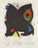 Joan Miró, Grand Palais, Paris by Joan Miró, 1974, Lithograph in colors, on Arches paper, with full margins, sold Oct 2016