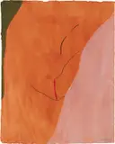 Sanguine Mood by Helen Frankenthaler, 1971, Pochoir and screenprint in colors, on J. B. Green Hayle Mill English handmade paper, the full sheet, sold Oct 2016