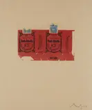 Robert Motherwell, Roth Handle II (Crimson), 1975, Aquatint in colors with hand-coloring, on buff Dewint handmade paper, with full margins