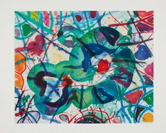 Trietto 5 by Sam Francis, 1991, Aquatint in colors, on Fabriano paper, with full margins, sold Oct 2016