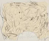 Mimmo Paladino, Tane di Napoli portfolio cover, 1983, Etching and drypoint, on cream Chine collé to wove paper, the full sheet, folded and mounted to the colophon (as issued)