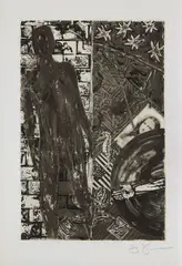 Summer by Jasper Johns, 1985, Etching and aquatint, on T. Edmunds paper, with full margins, with the complete book of Wallace Stevens poems, bound (as, offered Oct 2016