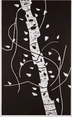 Large Birch by Alex Katz, 2005, Linocut, on Hiromi Mulberry Heavyweight paper, with full margins, offered Oct 2016
