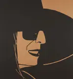 Alex Katz, Large Black Hat Ada 2, 2013, Screenprint, on brown kraft paper, the full sheet