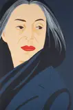 Alex Katz, Black Scarf, 1996, Screenprint in colors, on Arches paper, the full sheet,