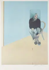 Study for Self-Portrait by Francis Bacon, 1982, Offset lithograph in colors, on wove paper, with full margins, sold Oct 2016