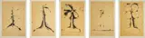 Jim Dine, Lithographs of the Sculpture: The Plant Becomes a Fan, 1975, The complete set of five lithographs with varnish, on Natsume paper, with full margins