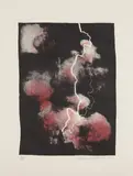 David Hockney, Smaller Study of Lightning, 1973, Lithograph in colors, on Moulin du Verger du Puymoyen handmade paper, with full margins