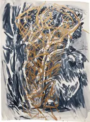 Untitled by David Salle, 1981, Acrylic drawing, on wove paper, sold Oct 2016