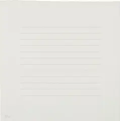 Untitled by Agnes Martin, 1973, Screenprint in gray, on Japanese rag paper, with full margins, in the original matting, sold Oct 2016