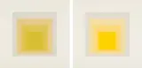 I-S LXXIIIa; and I-S LXXIIIb by Josef Albers, 1973, Two screenprints in colors, on German Etching paper, with full margins, sold Oct 2016