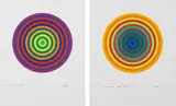 Julio Le Parc, Serie 15 No. 3; and No. 7, 1972, Two screenprints with collage in colors, on wove paper, with full margins