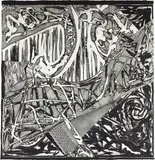 Frank Stella, Swan Engraving Square II, from Swan Engravings, 1982, Etching and relief, on TGL handmade paper, the full sheet