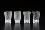 Sol LeWitt, Tumblers, 2003, The full set of four mouth-blown, hand engraved crystal tumblers