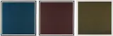 Sol LeWitt, Colors with Lines in Four Directions, Within a Black Border (Blue); Colors with Lines in Four Directions, Within a Black Border (Red); and Colors with Lines in Four Directions: one plate