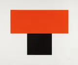 Red-Orange over Black by Ellsworth Kelly, 1970, Screenprint in colors, on Special Arjomari paper, with full margins, sold Oct 2016