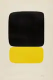 Black over Light Yellow by Ellsworth Kelly, 1964-65, Lithograph in colors, on Rives BFK paper, with full margins, sold Oct 2016