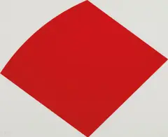 Red Curve by Ellsworth Kelly, 1996-97, Lithograph in Red, on Rives BFK paper, the full sheet, sold Oct 2016