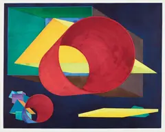 Al Held, Russell's Way, 1989, Aquatint in colors, on Somerset paper, with full margins