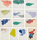 Robert Goodnough, One Two Three, 1968, The complete set of 12 screenprints, with one additional screenprint in colors, on wove paper, the full sheets, all contained in the original gray vinyl portfolio