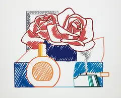 Scribble Version of Still Life no.58 by Tom Wesselmann, 1991, Screenprint in colors, on Museum Board, with full margins, sold Oct 2016