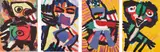 Four figural prints by Karel Appel, circa 1973, Four lithographs in colors, on Somerset paper, the full sheets, sold Oct 2016