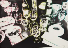 After the Party by Andy Warhol, 1979, Screenprint in colors, on Arches 88 paper, the full sheet, sold Oct 2016