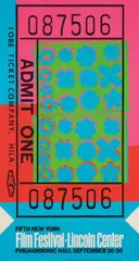 Lincoln Center Ticket by Andy Warhol, 1967, Offset lithograph in colors, on light-weight wove paper, the full sheet, sold Oct 2016