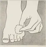 Roy Lichtenstein, Foot Medication Poster, 1963, Offset lithograph, on wove paper, with full margins