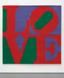 Robert Indiana, Chosen Love (Philadelphia), 1995, Skein dyed, hand carved and hand tufted archival New Zealand wool, with natural latex backing