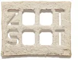Ed Ruscha, Zoot Soot, 2015, Die-Cut letterpress, on handmade paper with colored threads, the full sheet