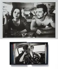 Biker Couple by Dennis Hopper, 1961/2009, Gelatin silver print, on photo paper, with full margins, from the deluxe art edition with the accompanying book Dennis H, sold Oct 2016