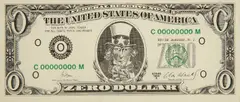 Zero Dollar by Cildo Meireles, 1978-84, Offset lithograph in colors, on wove paper, with full margins, sold Oct 2016