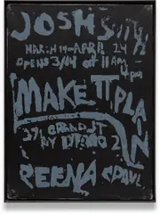 Josh Smith, Untitled, 2006, Unique screenprint on canvas in black and gray, stretched onto stretcher bars