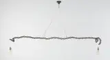 Franz West, Untitled (Hanging Lamp), 1991, Welded iron multiple, electrical ceiling fittings