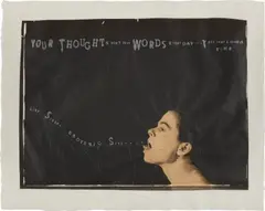 Lesley Dill, Homage to N.S., 1997, Screenprint and lithograph in colors with thread and wire, on Japanese paper, with full margins