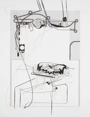 Albert Oehlen, Untitled, 2009, Digital print, on Archival Photo Carton paper, the full sheet, from the deluxe edition with the accompanying book Oehlen , a monograph with contributions by Roberto Ohrt, Klaus Kertess, Martin Prinzhorn and John Corbett, all contained in the original orange cloth-covered clamshell box
