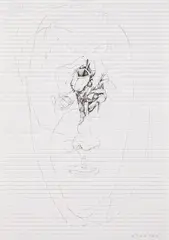 Jonathan Borofsky, Drawing, 2766760, 1981, Ink on graph paper, the full sheet