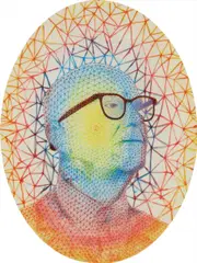 Matthew Day Jackson, Bucky (ROYGBIV) from The Dymaxion Series, 2007-08, Etching and screenprint in colors, on shaped Hahnemühle Copperplate paper, the full sheet