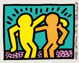 Keith Haring, Best Buddies, from Pop Shop I, 1987, Screenprint in colors, on Conventry rag paper, with full margins