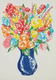 Jeff Koons, Flowers, 2001, Lithograph in colors, on Somerset Velvet paper, with full margins