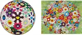 Open Your Hands Wide; and Flowerball Brown by Takashi Murakami, 2007-10, Two offset lithographs in colors, on smooth wove paper, the full sheets, sold Oct 2016