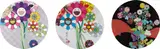 Takashi Murakami, Even The Digital Realm Has Flowers to Offer; Purple Flowers in A Bouquet; and Kansei: Fresh Blood